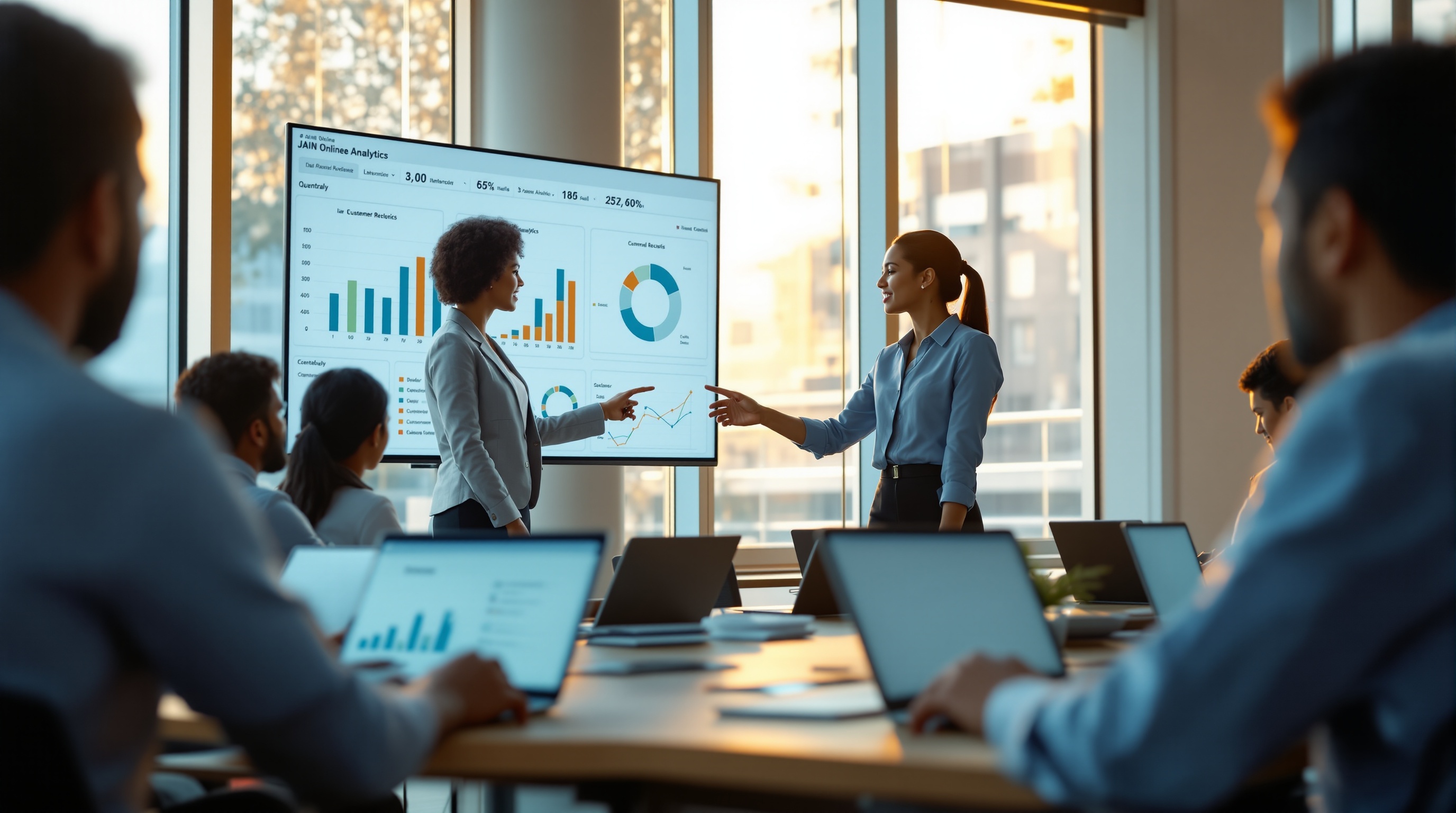 Data analytics classroom session at JAIN Online MBA